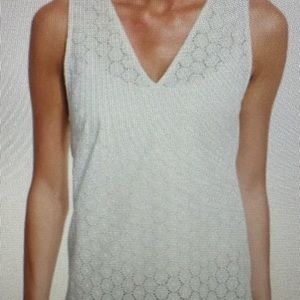 Rag & bone drape V-neck eyelet sleeveless top